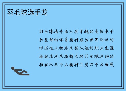 羽毛球选手龙